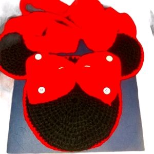 Minnie mouse crosbody crochet bag handmade